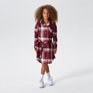 Kith Kids Plaid Long Sleeves Shirt Dress - Rogue