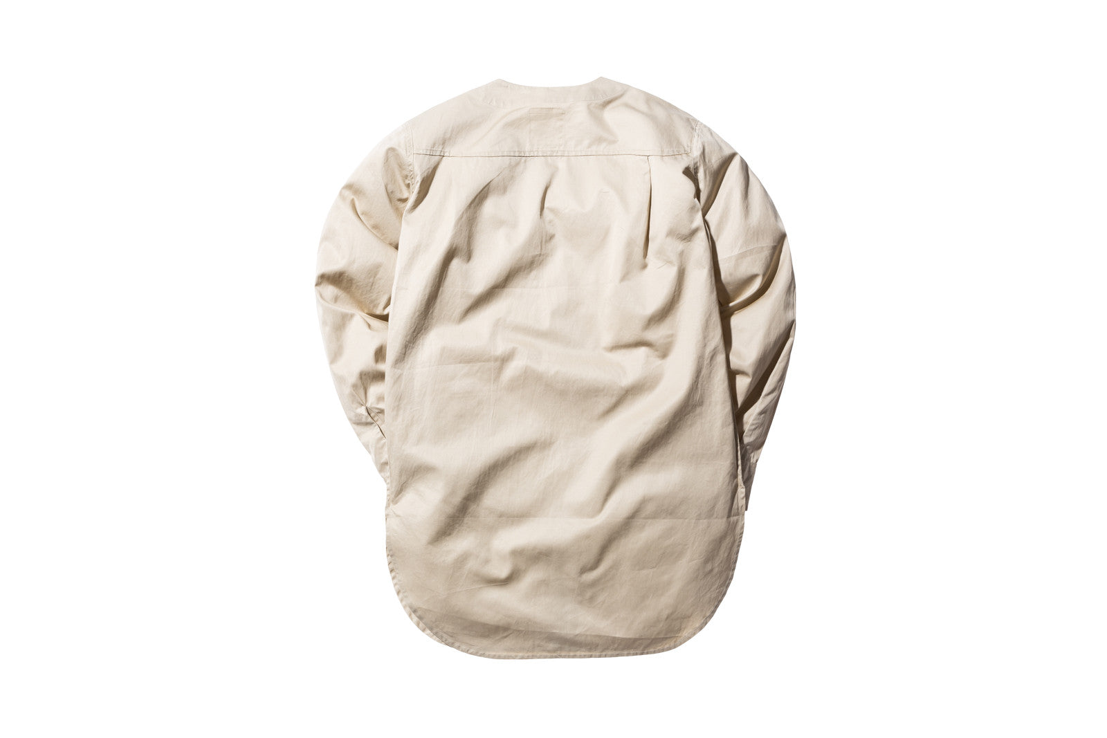 Maiden Noir Collarless Shirt Coat - Tan