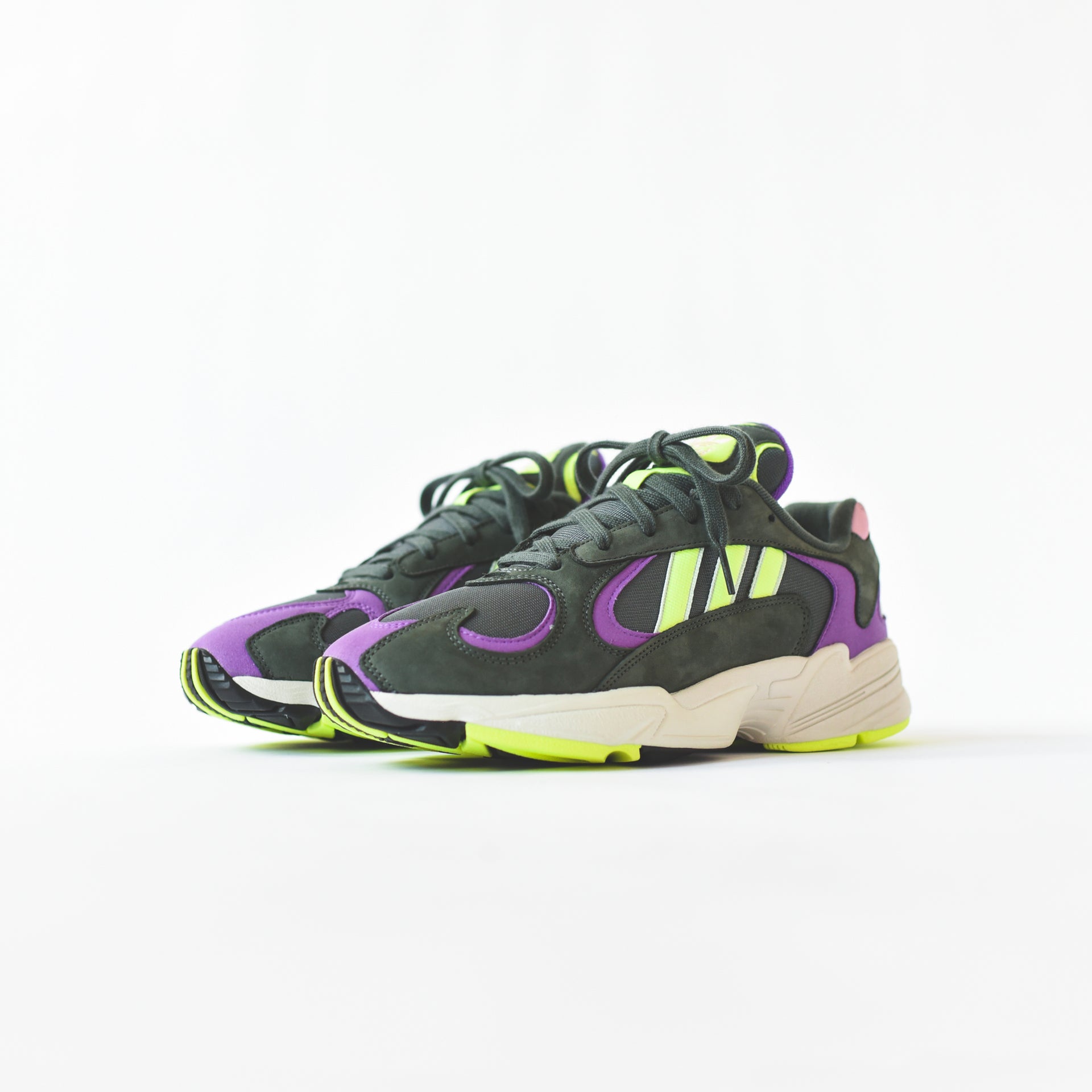 adidas Originals Yung 1 - Legend Ivy / Hi-Res Yellow / Active Purple