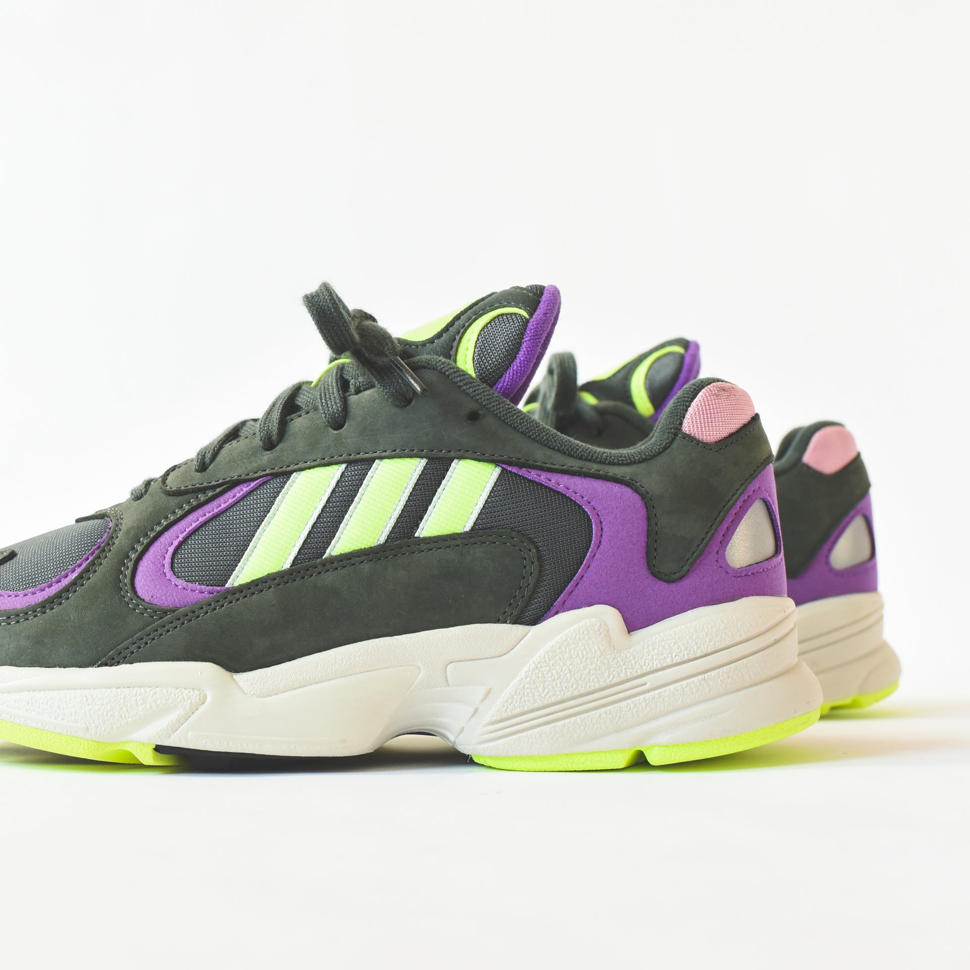 adidas Originals Yung 1 - Legend Ivy / Hi-Res Yellow / Active Purple