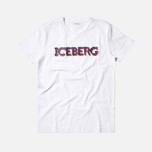 Iceberg Logo Tee - White / Blue / Red