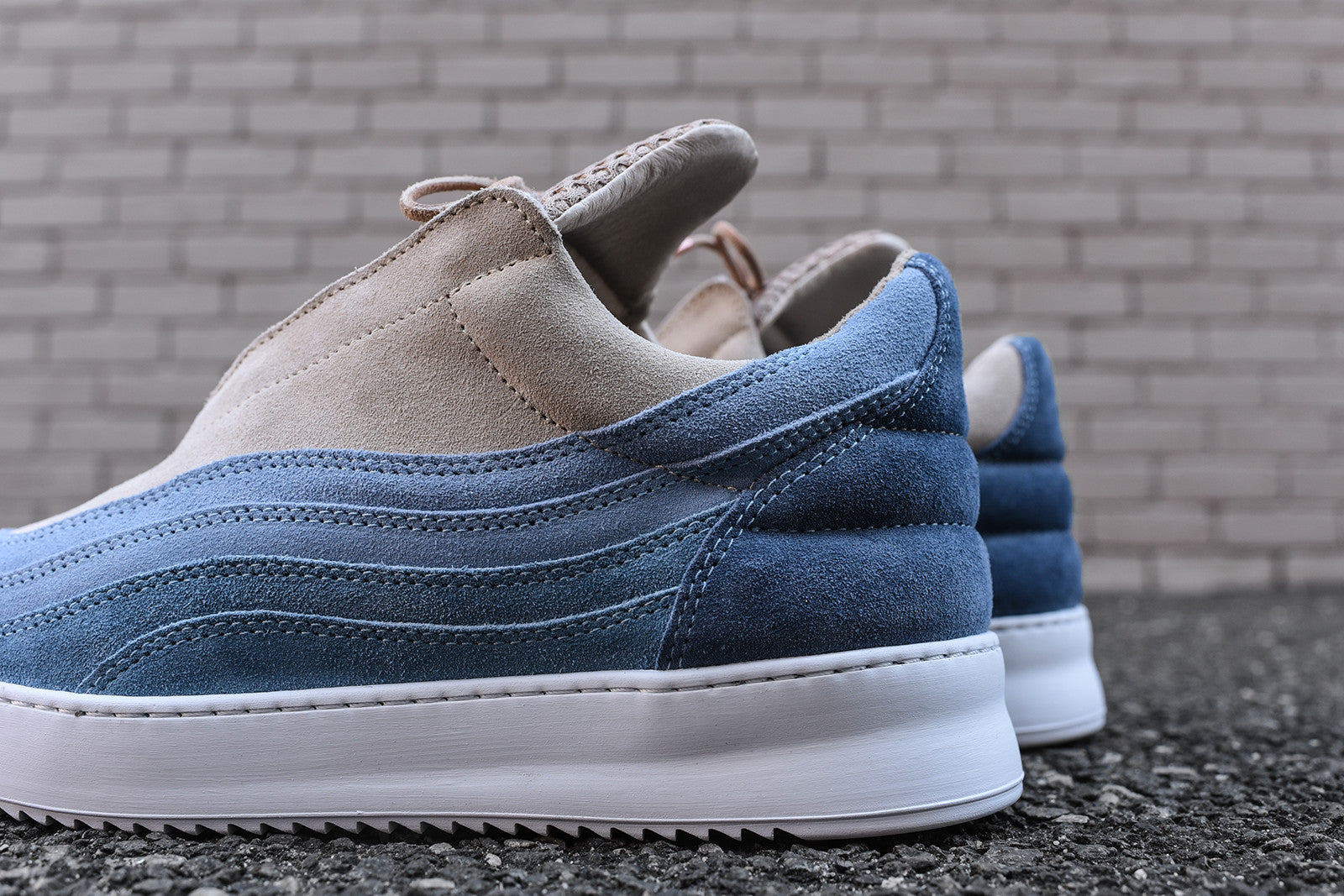 Filling Pieces Yoshida Low Top - Blue / Green / Tan