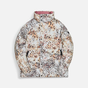 Reflective Leopard Puffer Jacket