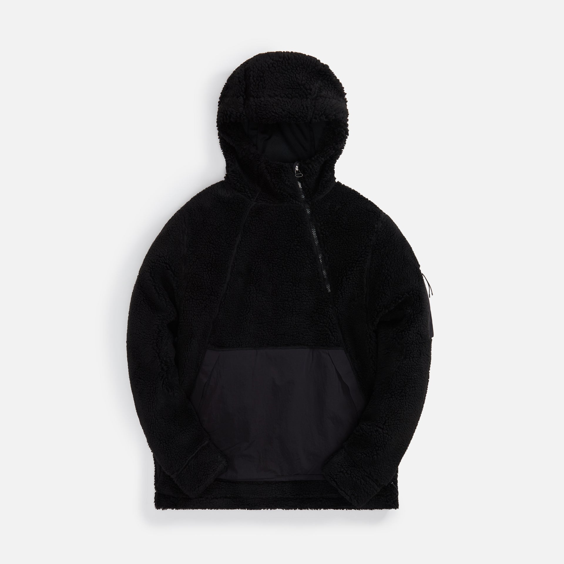 Maharishi Asymmetric Hooded Pullover - Black