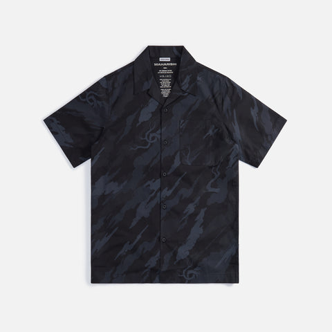 Maharishi Camo Camp Collar Shirt - Black