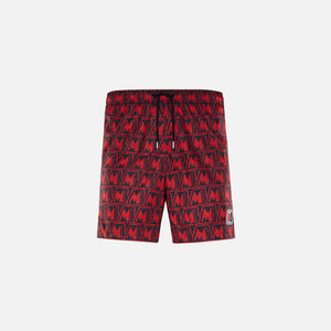 Moncler Boxer Mare All Over Logo - Red