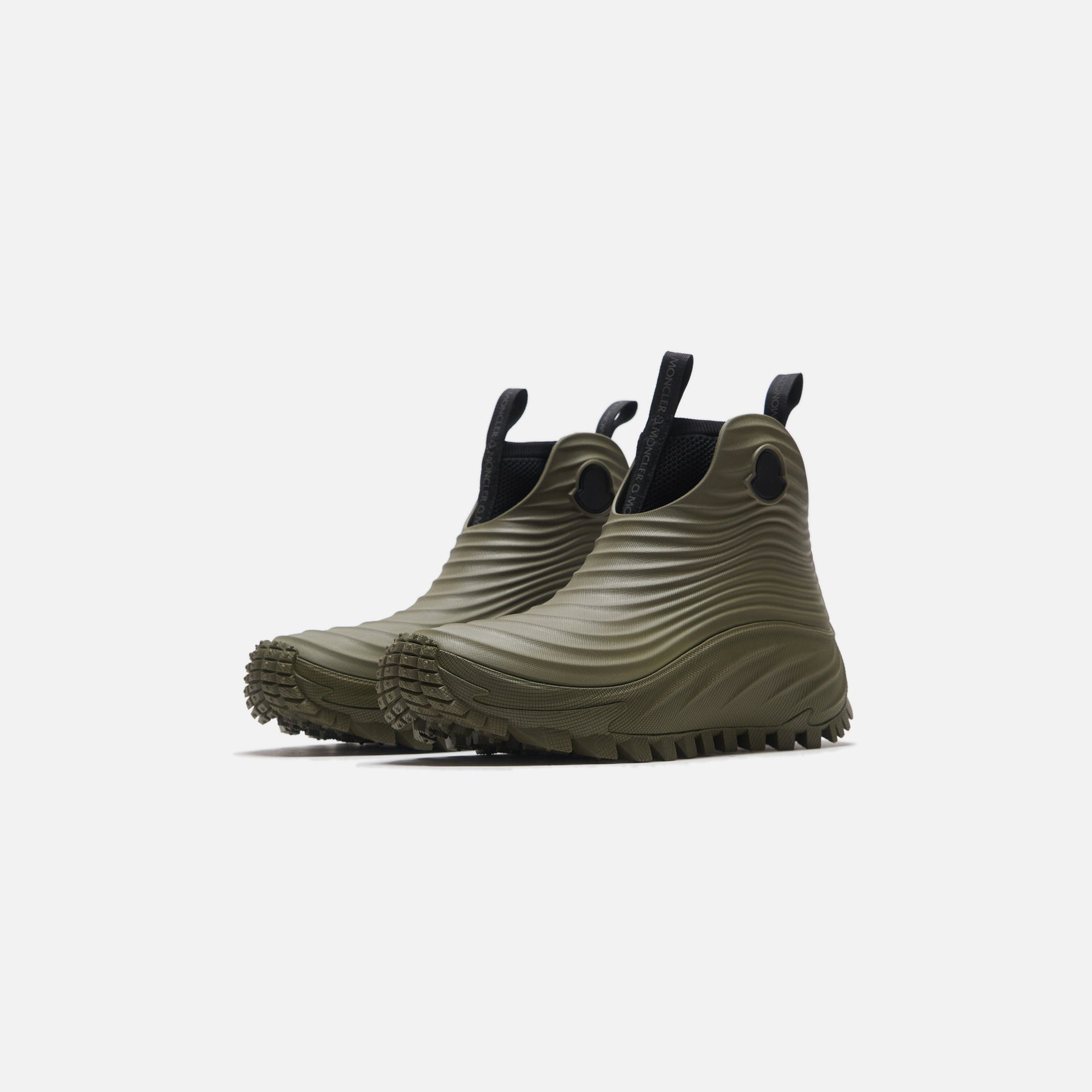 Moncler Acqua High Rain Boots - Military