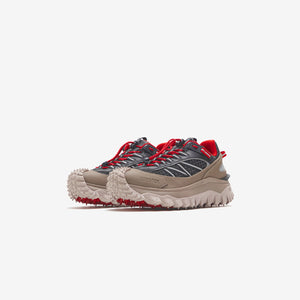 Moncler Trailgrip GTX Low Top tal Sneakers - Red / Taupe / Black