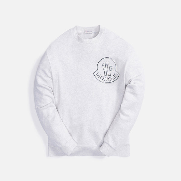 MONCLER LIFEロゴ グレー トレーナー Moncler - Gray Logo Embossed Sweatshirt | Mitchell Stores