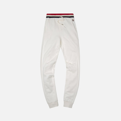 Moncler Pantalone w/ Striped Waistband - White