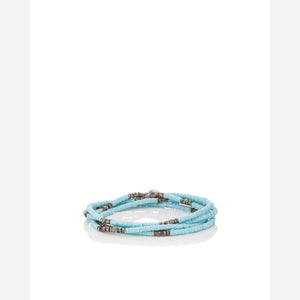 M. Cohen Mini African Disc Bracelet - Light Blue