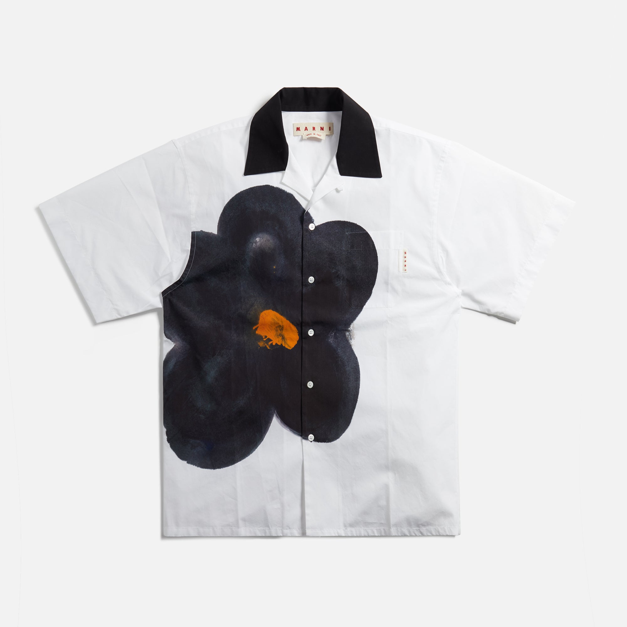 Marni Black Daisy Organic Poplin Bowling Shirt - Lily White – Kith