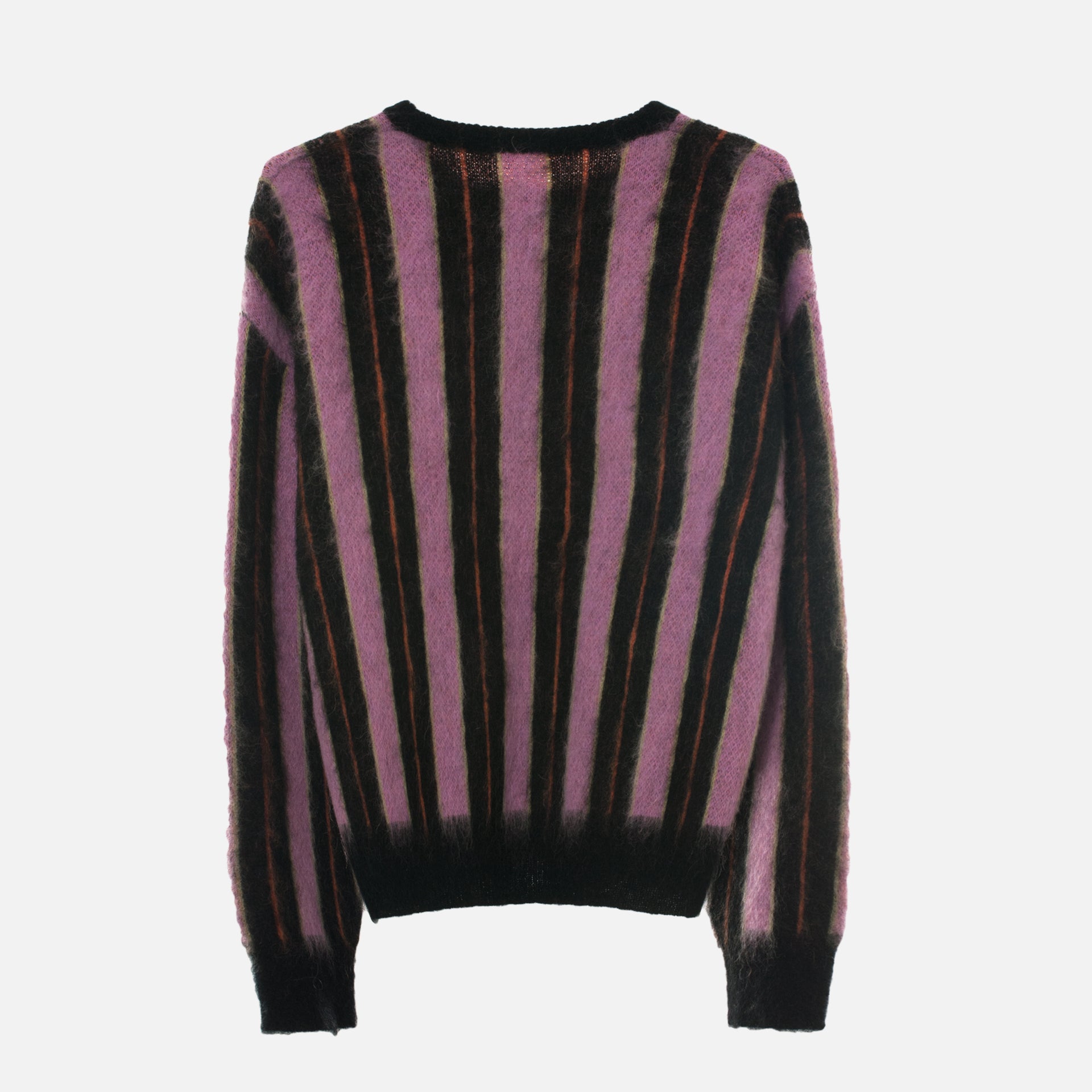 MadeMe Vertical Striped Mohair Sweater - Black / Pink