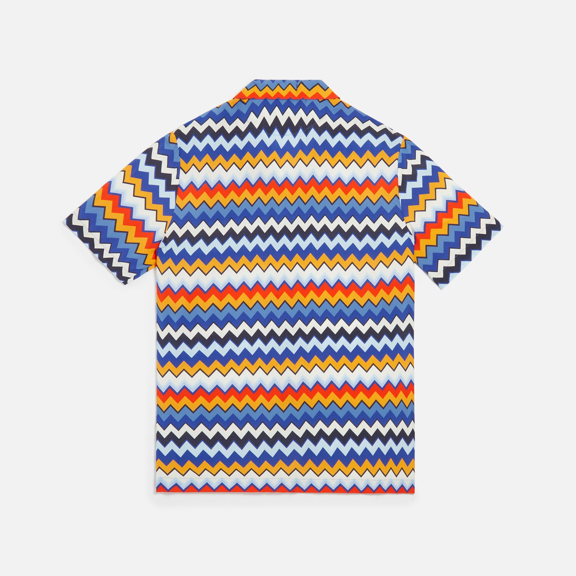 Missoni Short Sleeve Zig Zag Shirt - Multi Blue Orange