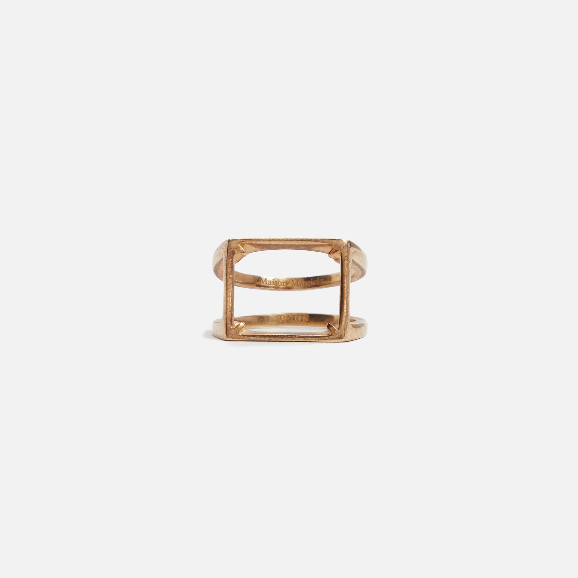 Margiela Cut Out Square Signet Ring - Gold