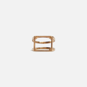 Margiela Cut Out Square Signet Ring - Gold