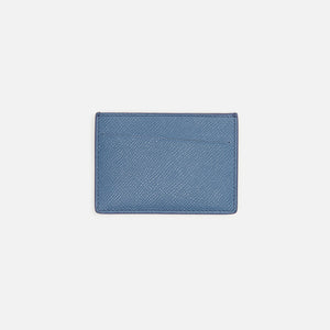 Margiela 3 Card Holder Grainy Leather - Denim Blue