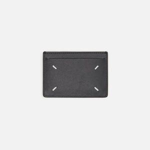 Margiela 3 Card Holder Grainy Leather - Black