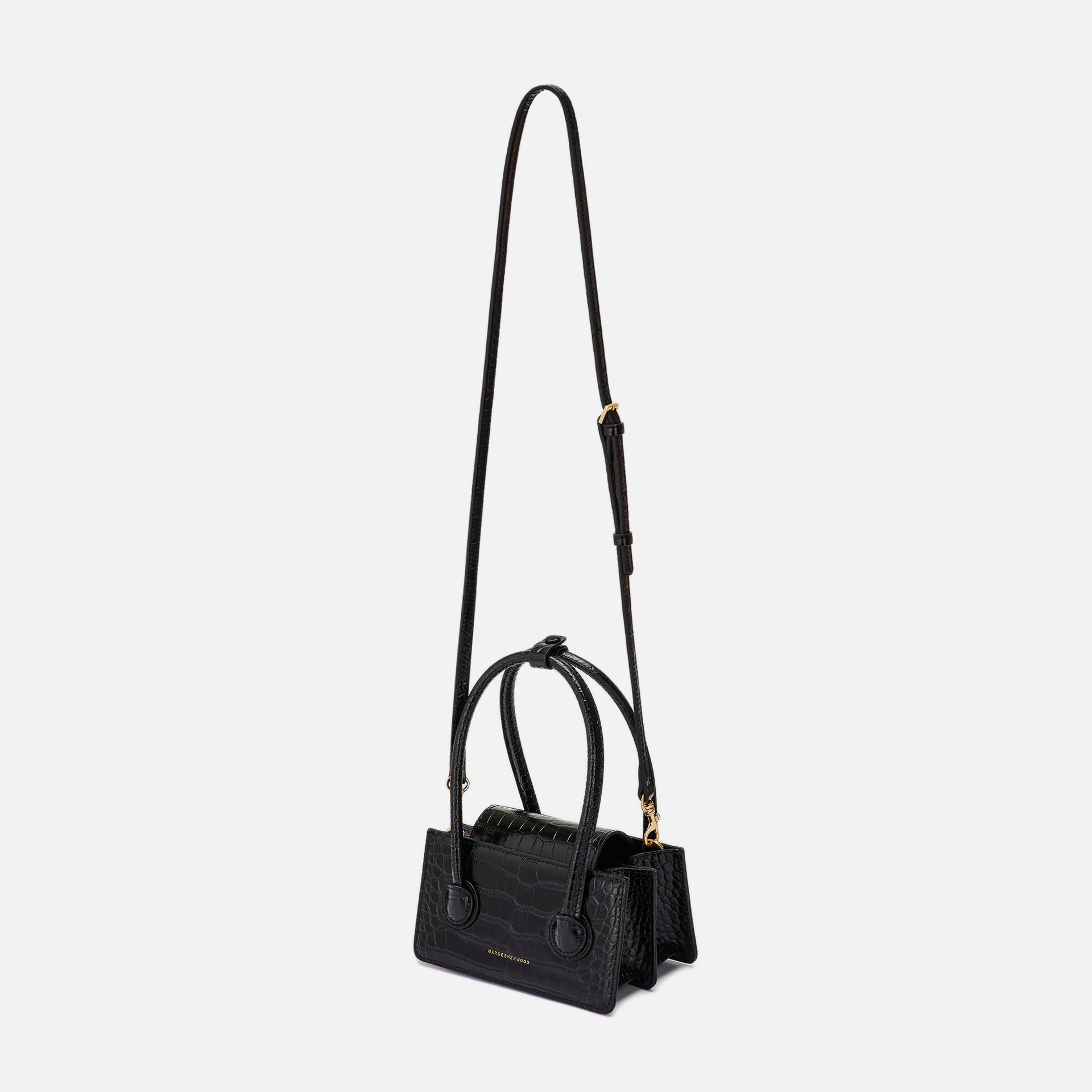 Marge Sherwood Grandma Mini - Black Croc