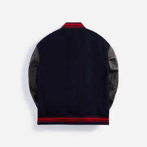 Wales Bonner Navy Ascend Varsity Bomber Jacket