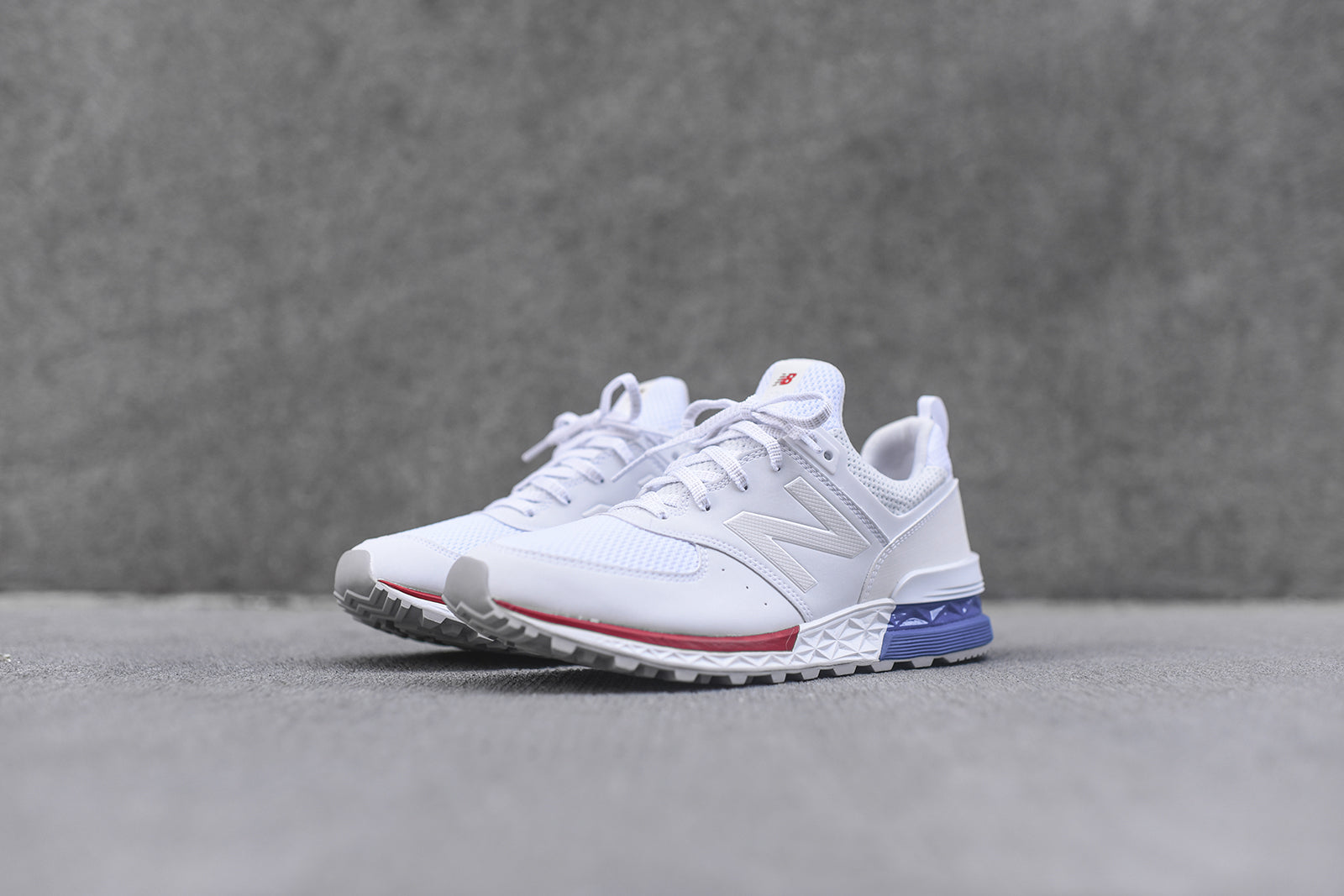 New Balance 574S - White / Blue / Red