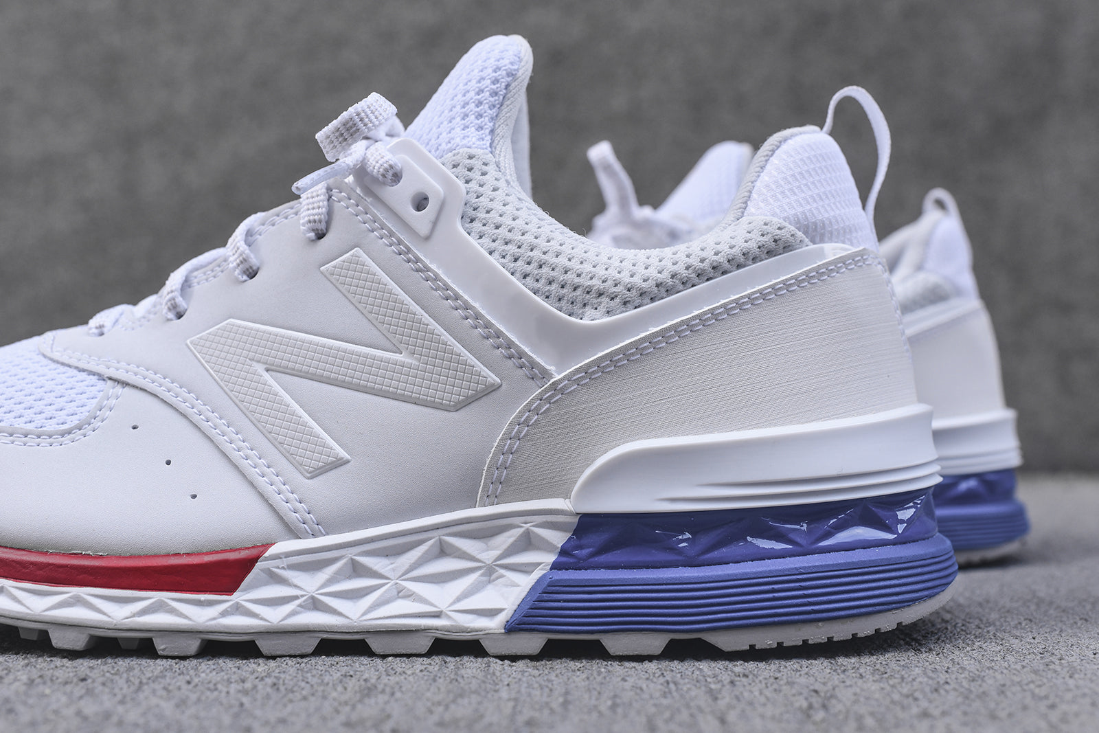 New Balance 574S - White / Blue / Red