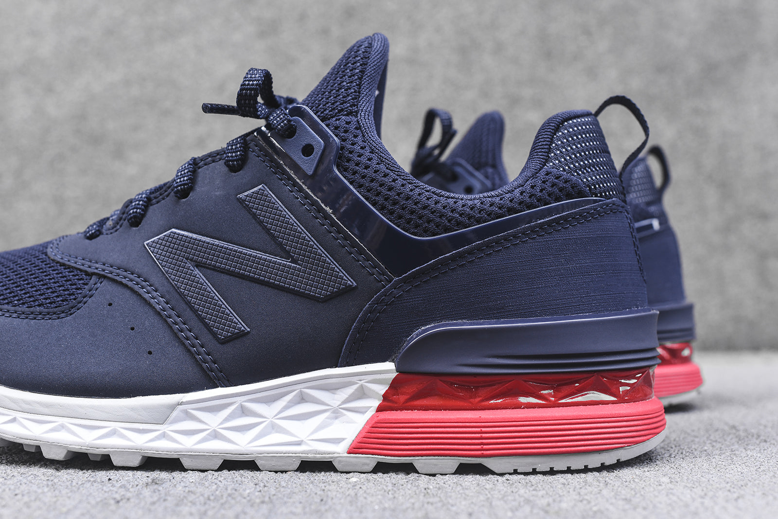 New Balance 574S - Navy / Red / White