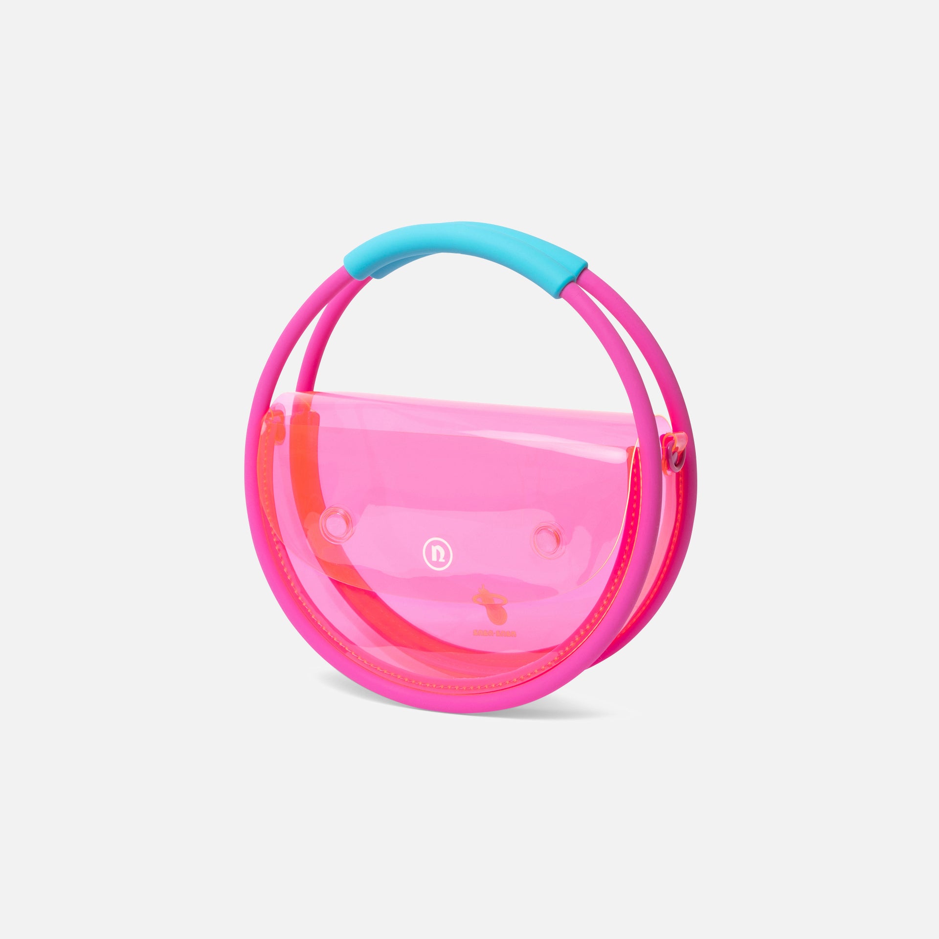 Nana-Nana Hoop PVC Bag Medium - Miami Heat Pink