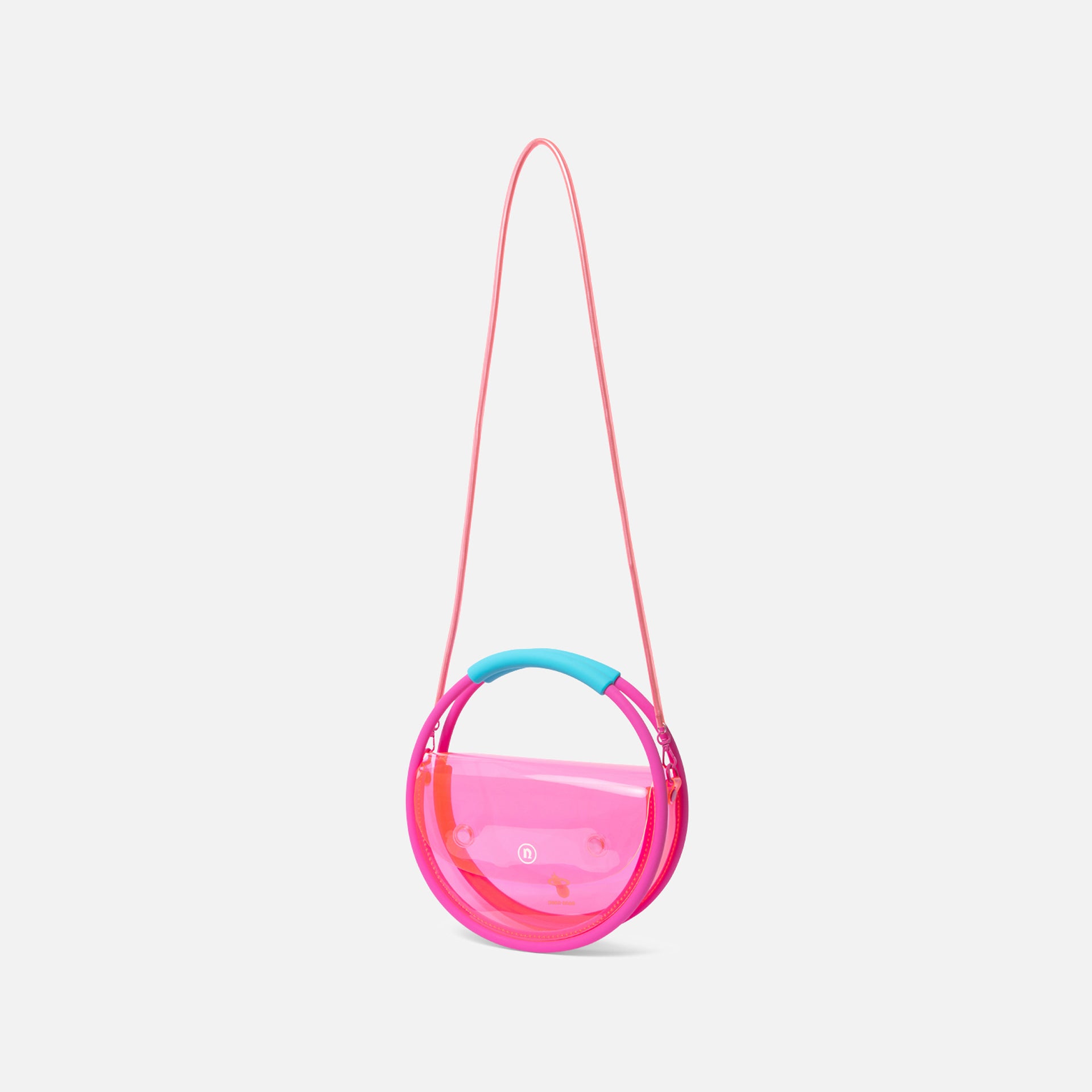 Nana-Nana Hoop PVC Bag Medium - Miami Heat Pink