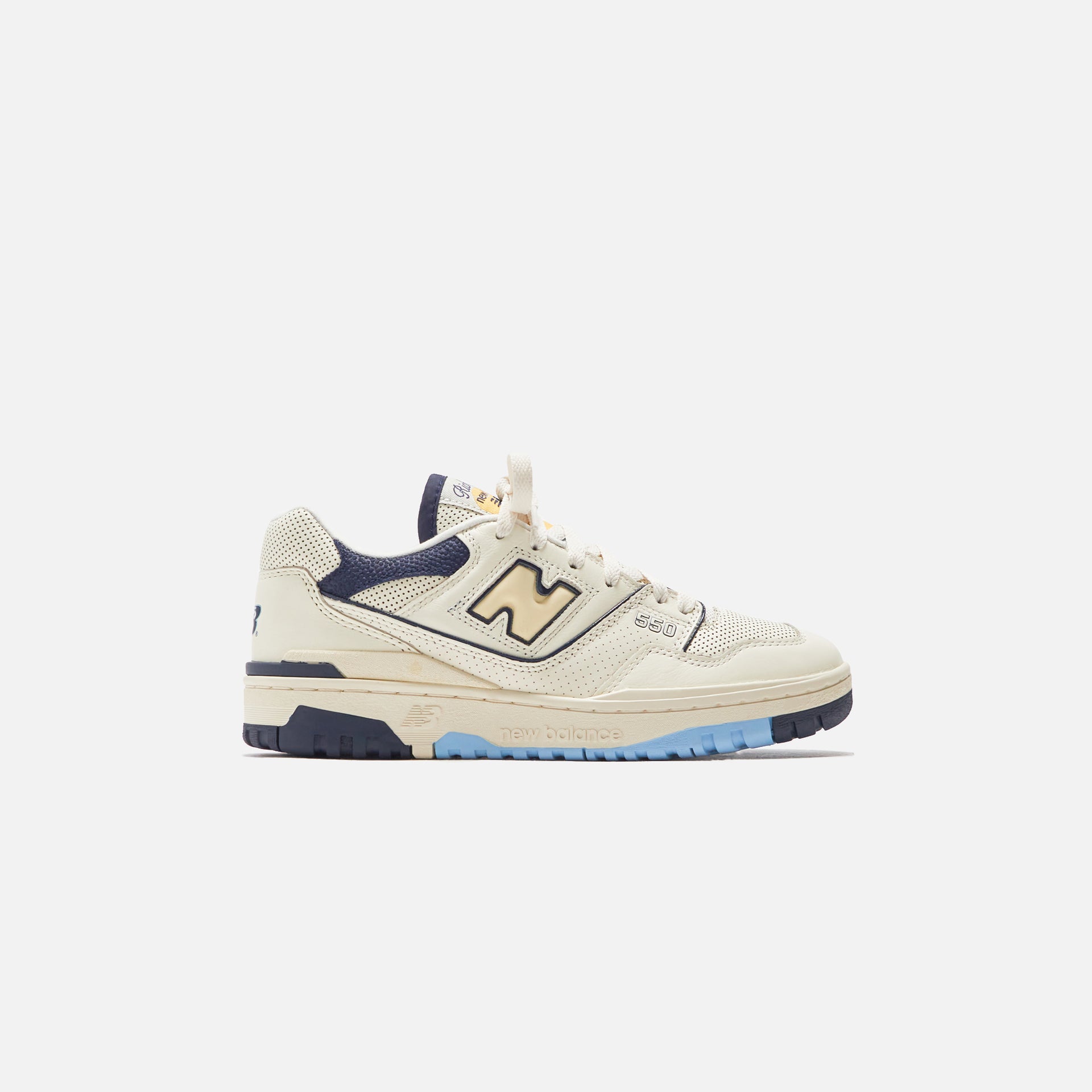 New Balance x Rich Paul 550 - Raw Cashew / Team Navy / Airy Blue