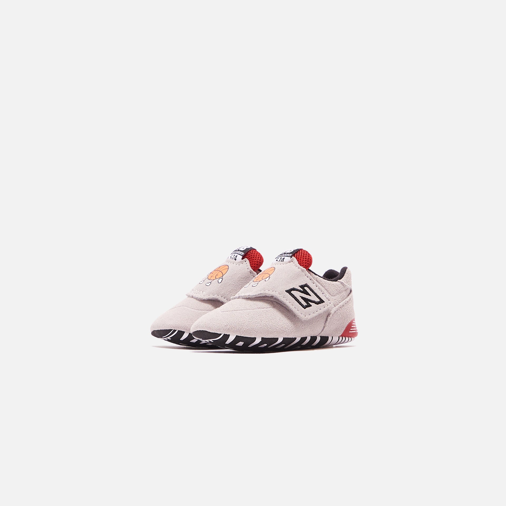 New Balance 574 Crib - Rain Cloud / Team Red