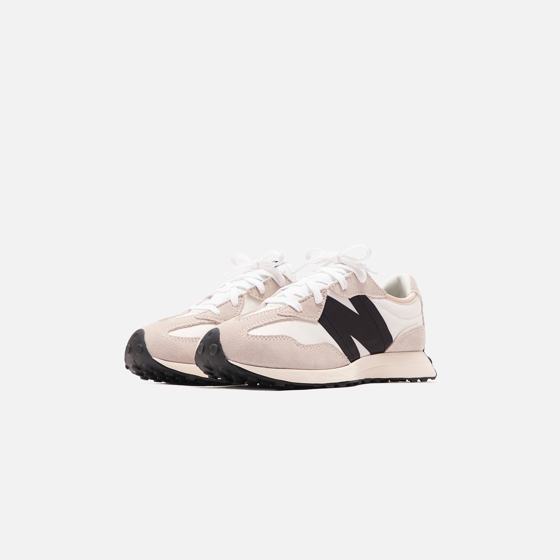 New Balance Grade School 327 - Silver Birch / Black Suede