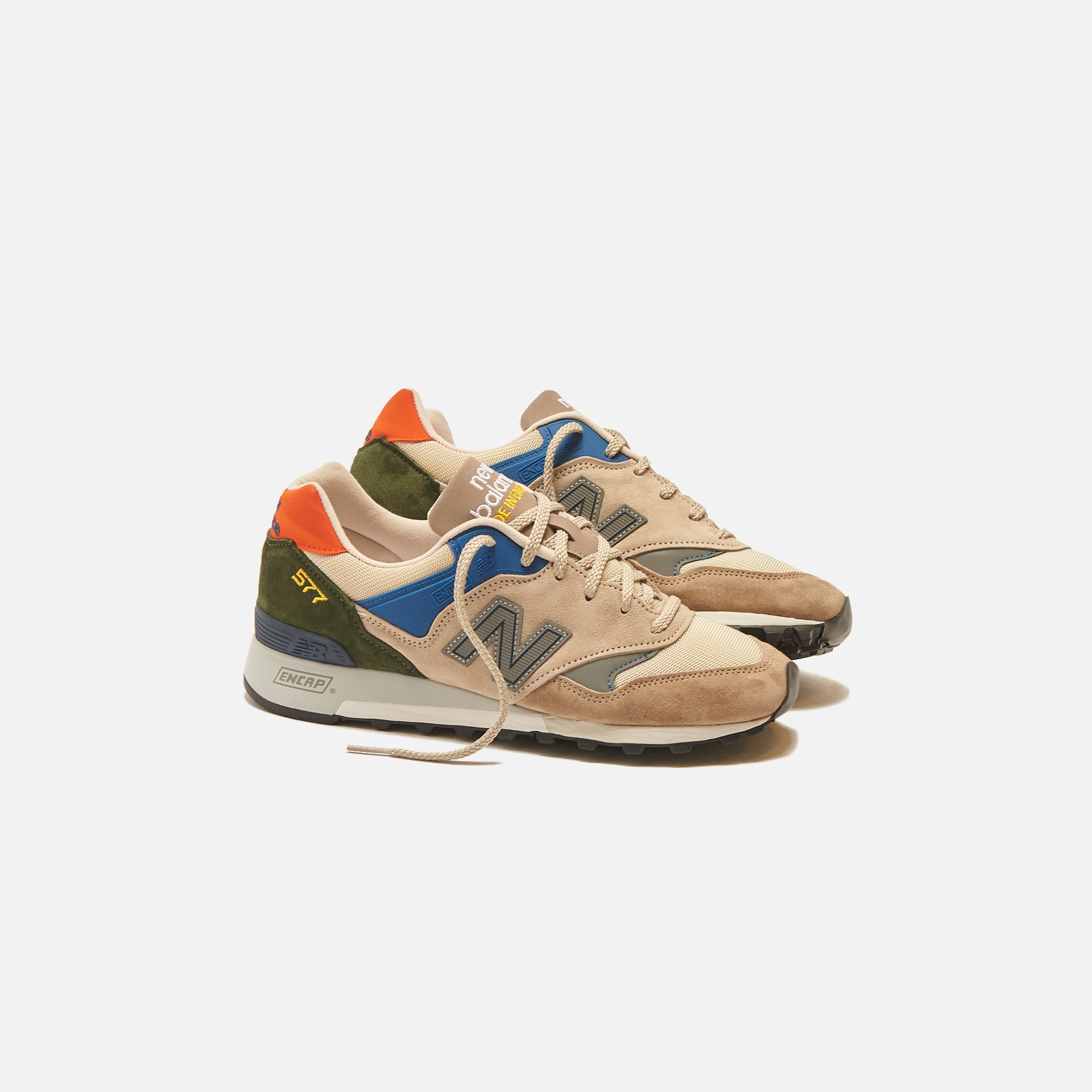 New Balance Made in UK 577 - Sand / Fungi / Blue / Orange