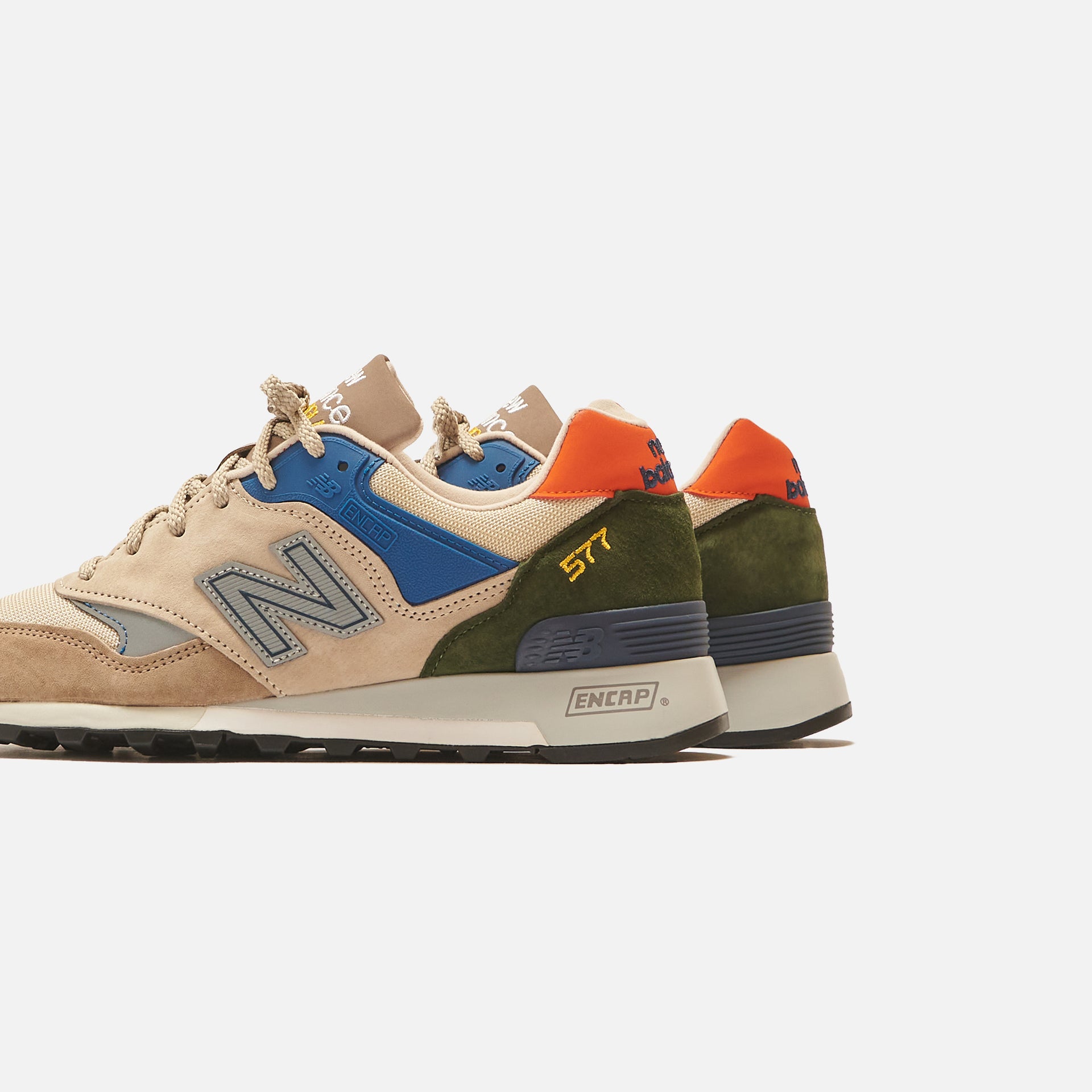 New Balance Made in UK 577 - Sand / Fungi / Blue / Orange