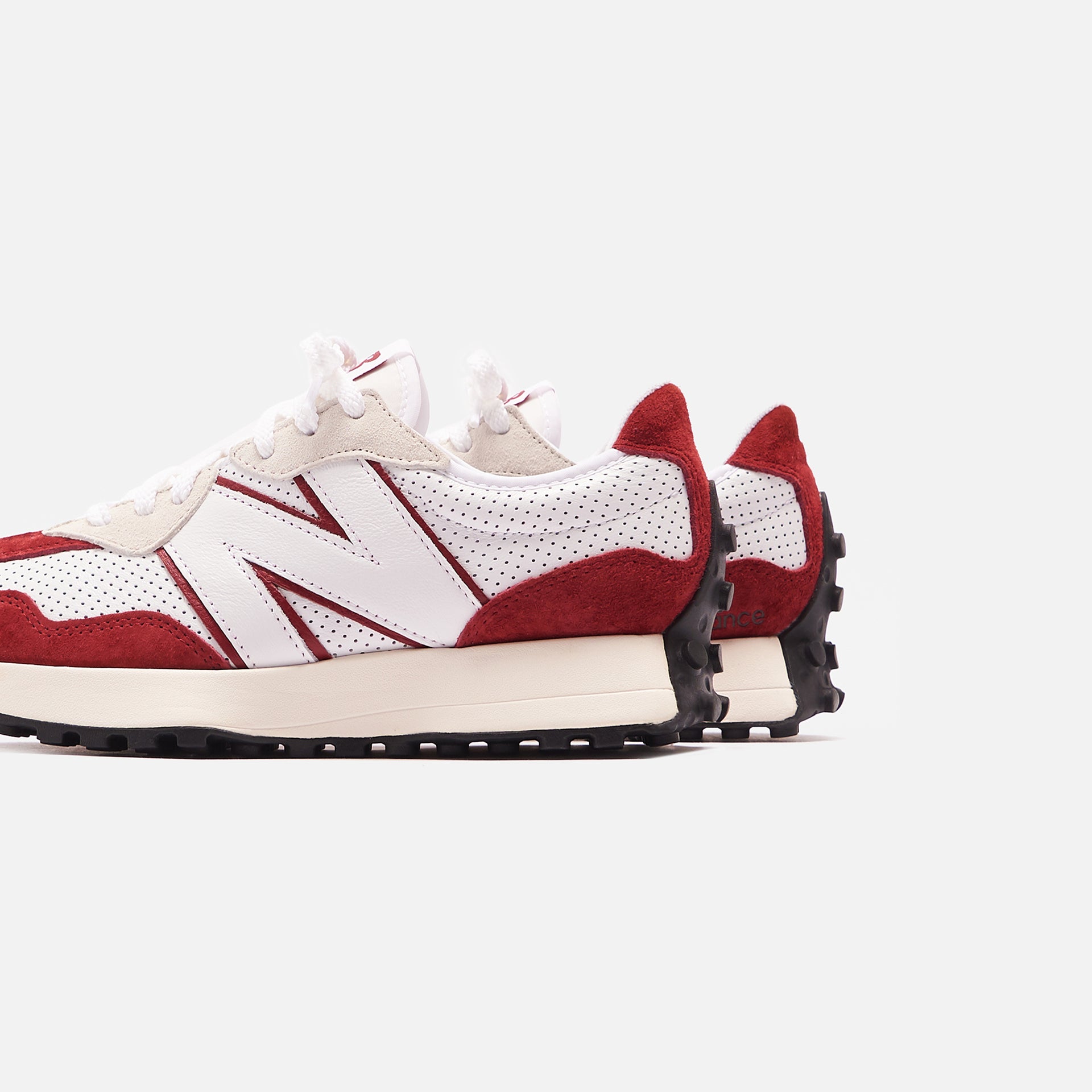 New Balance 327 - White / Scarlet