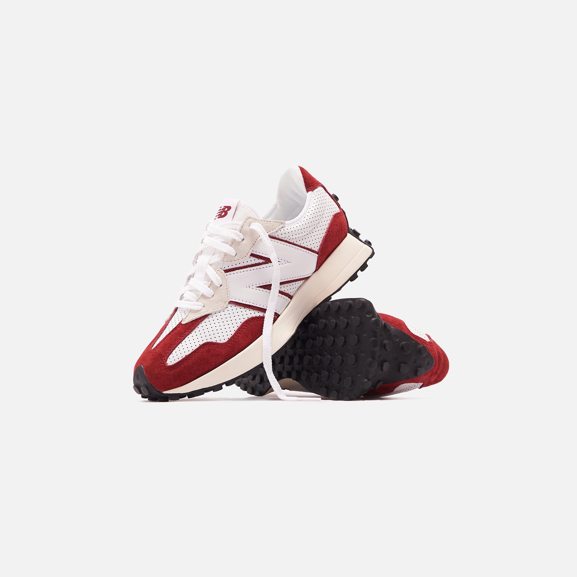 New Balance 327 - White / Scarlet