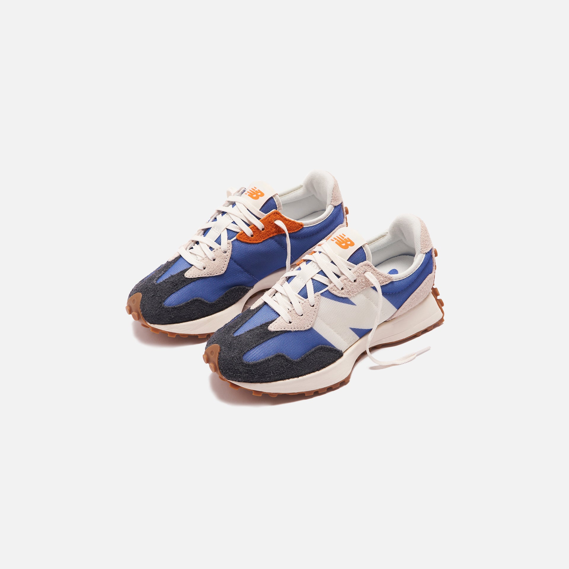New Balance WMNS 327 Magnetic Blue Varsity Orange – Kith