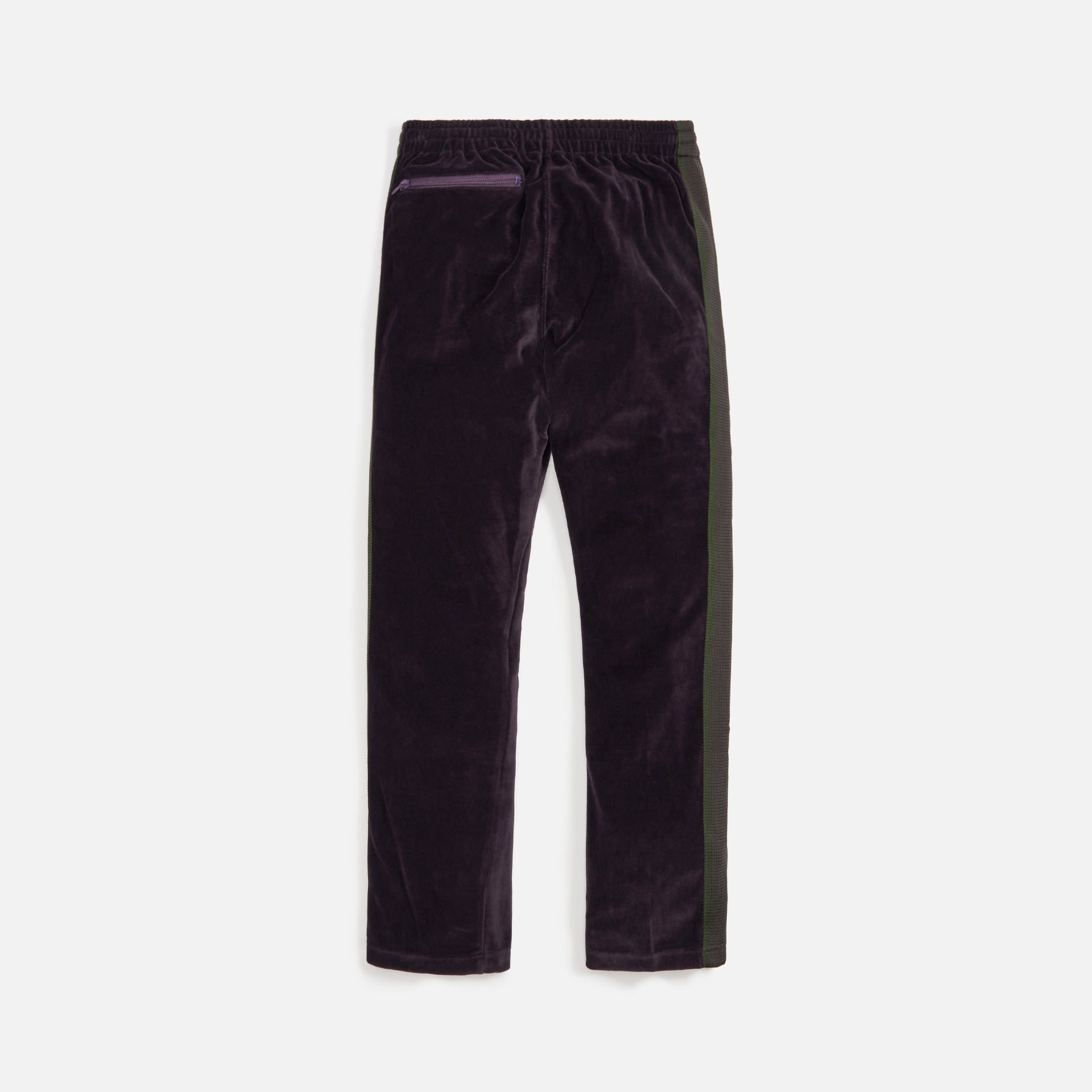 Needles Narrow Track Pant C/PE Velour - Eggplant