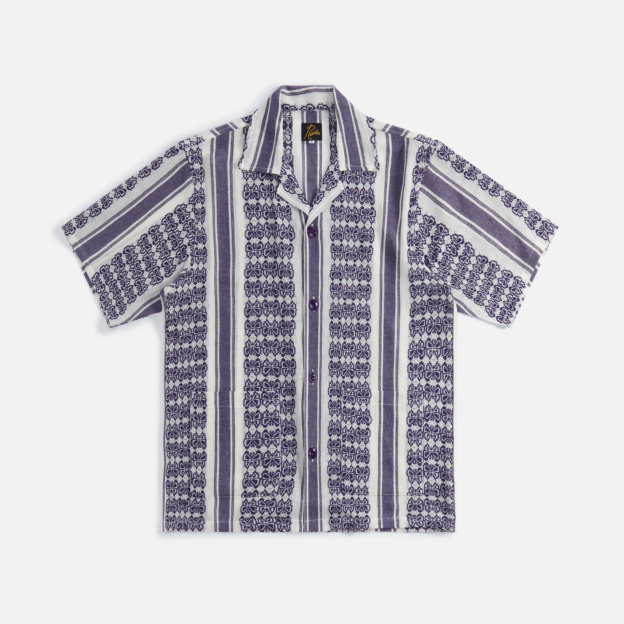 Needles Papillon Stripe Dobby Jacquard Cabana Shirt - White – Kith