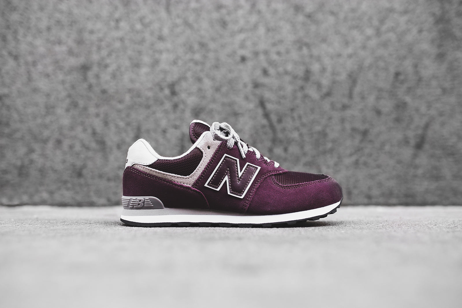 New Balance Kids GC574GB Burgundy Grey Kith