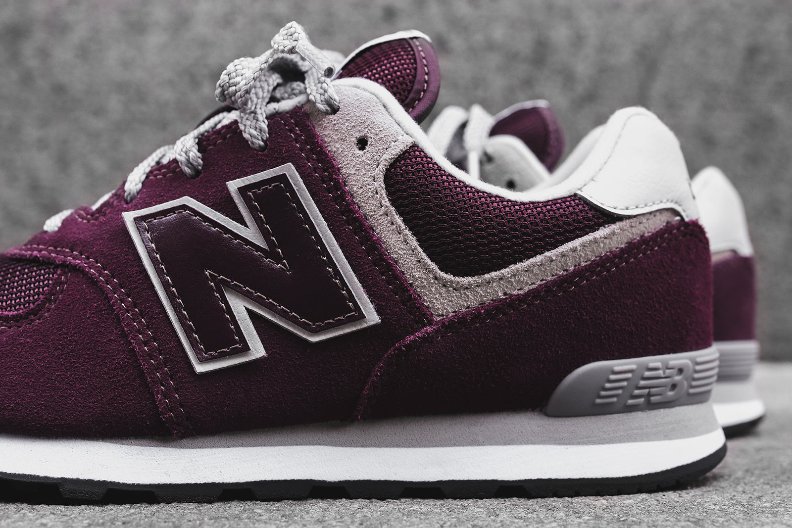 New Balance Kids GC574GB - Burgundy / Grey