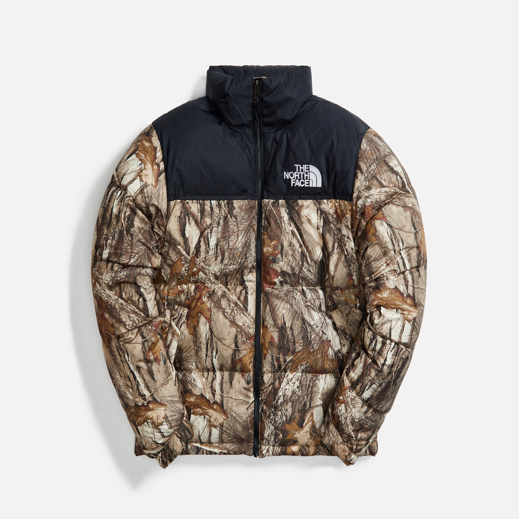 The North Face Men`s 1996 Retro Nuptse Jacket Forest Floor Print - Kelp Tan