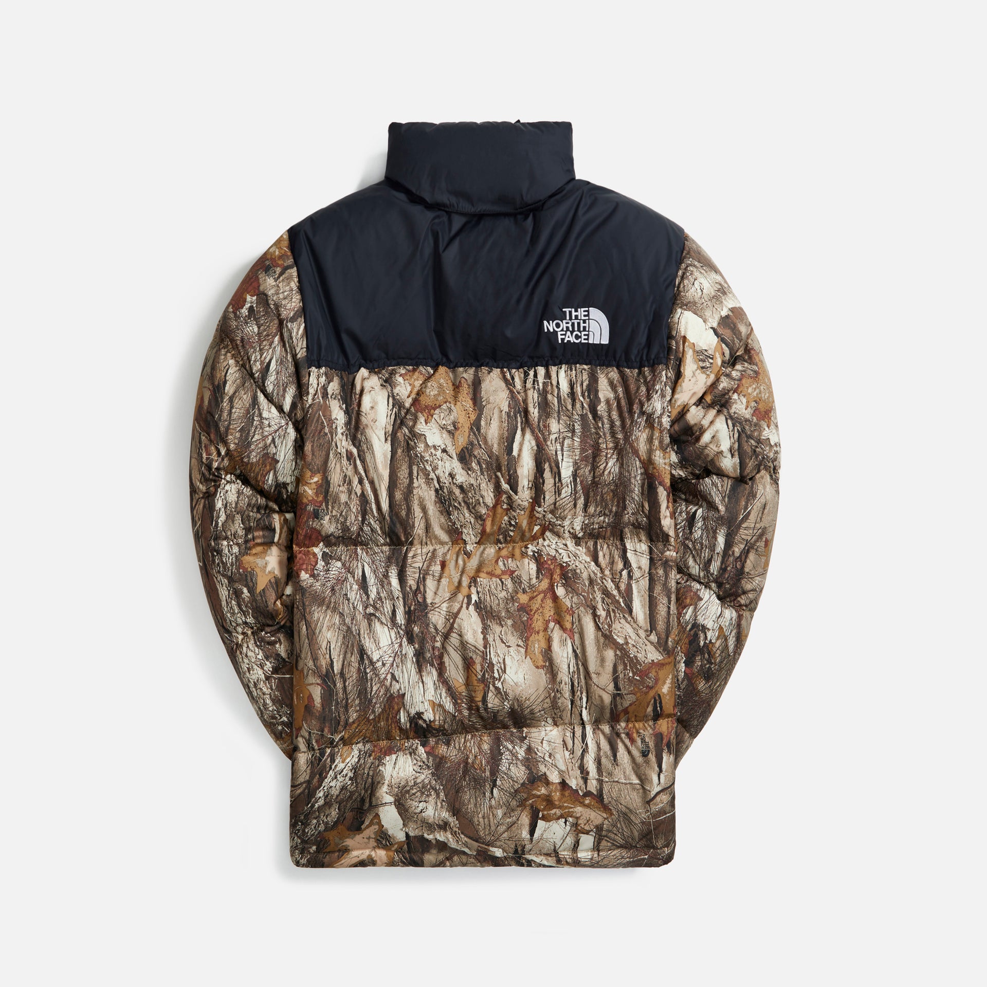 The North Face Men`s 1996 Retro Nuptse Jacket Forest Floor Print - Kelp Tan