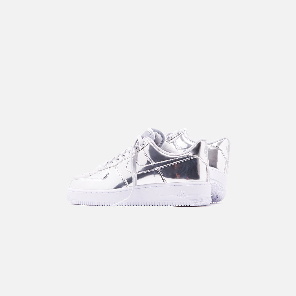 nike air force 1 white and metallic silver