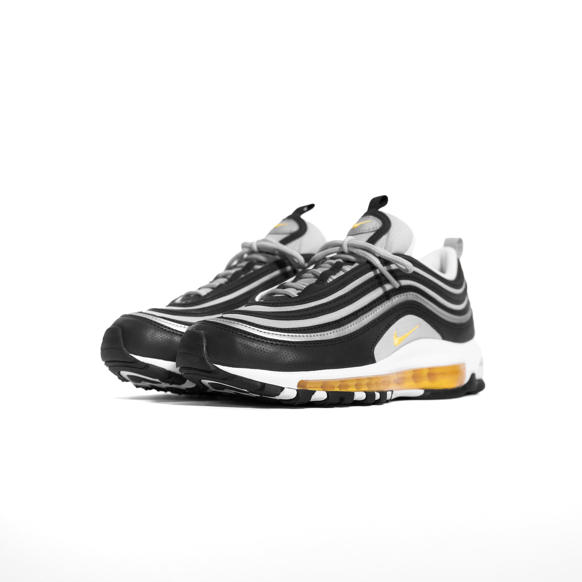 Nike Air Max 97 Grade School - Black / Amarillo / Reflect Silver / White