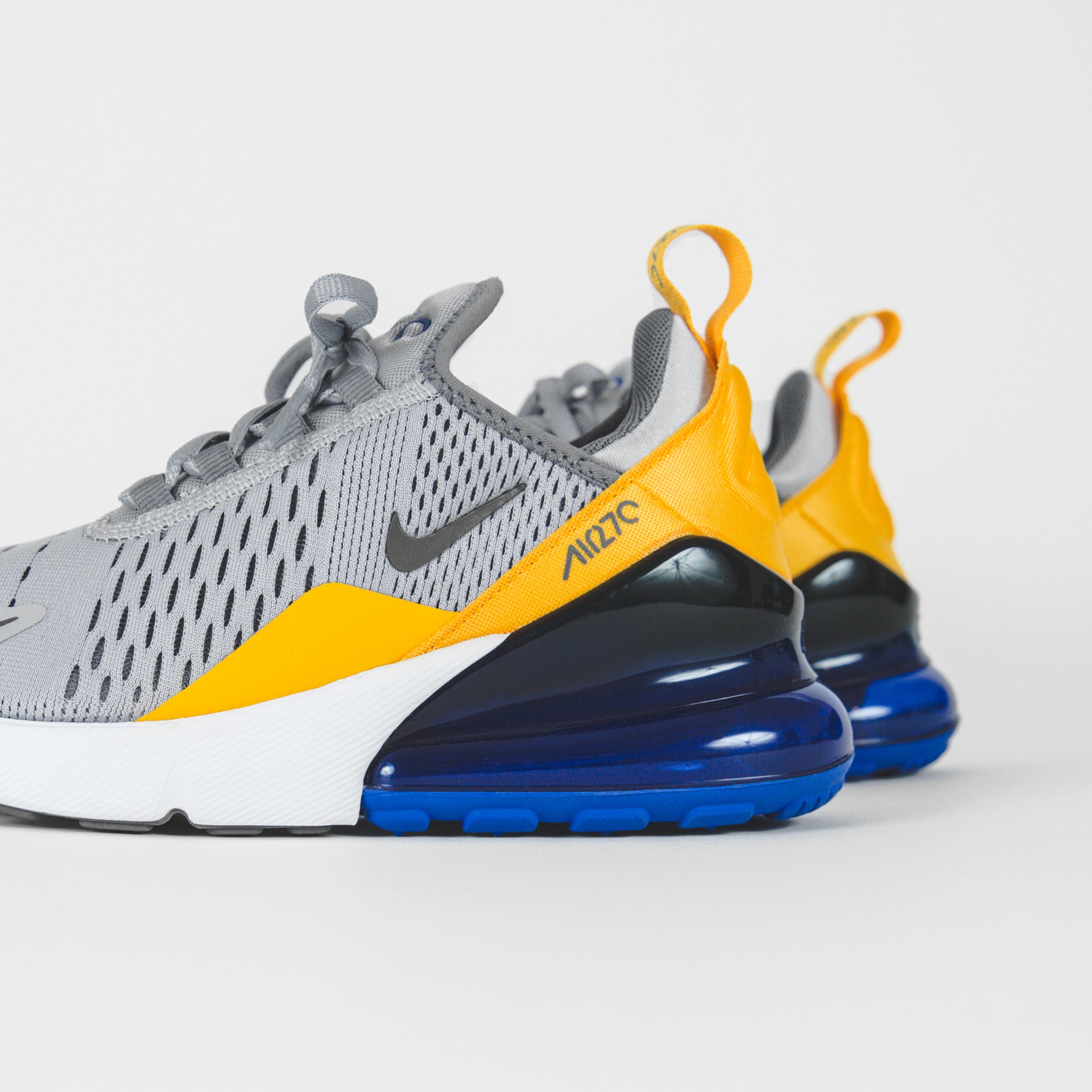 Nike GS Air Max 270 - Wolf Grey / Cool Grey / Racer Blue / University Gold