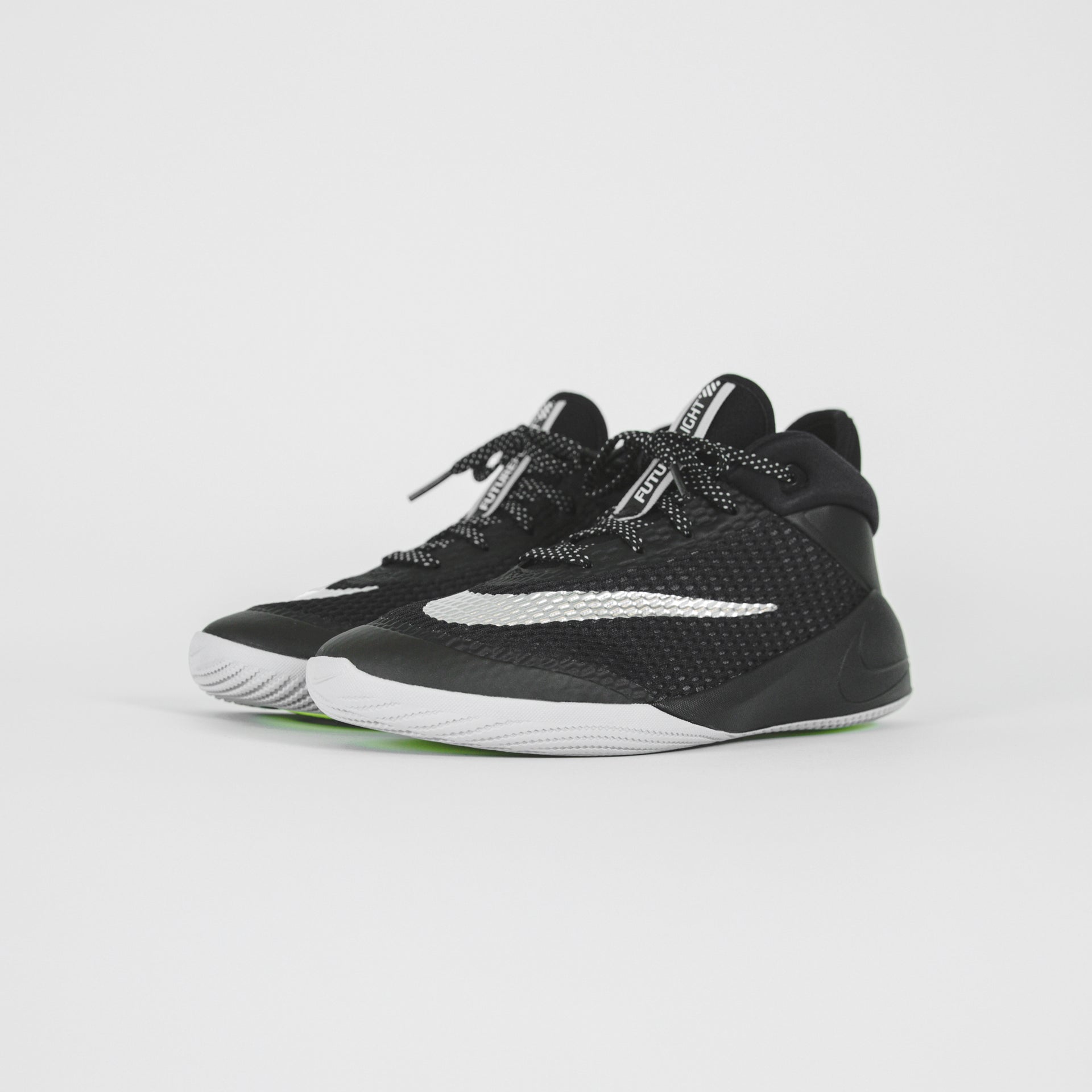 Nike Grade School Future Flight - Black / Metallic Silver / White / Volt