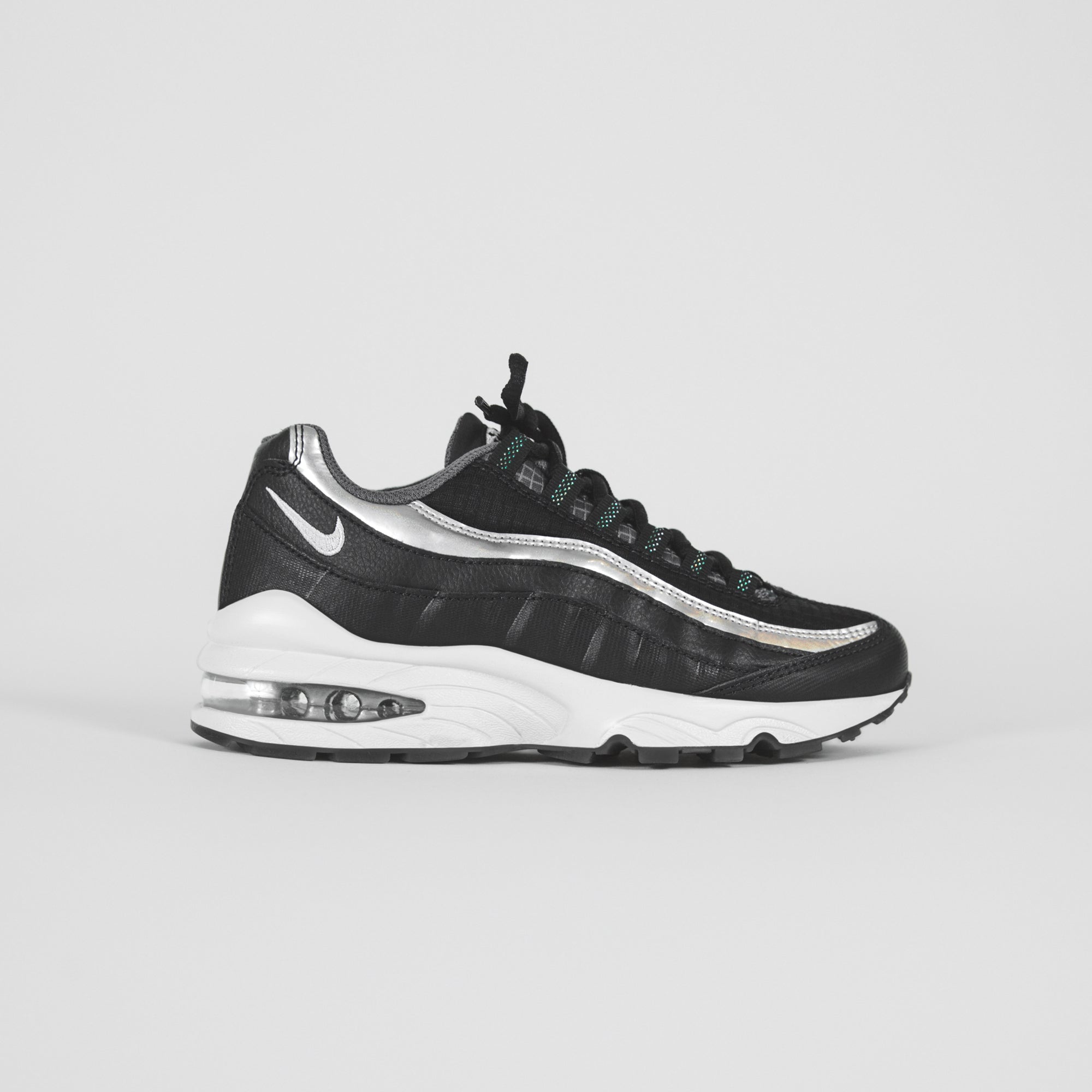 Nike Grade School Air Max 95 Y2K Black Metallic Silver Dark Grey Kith