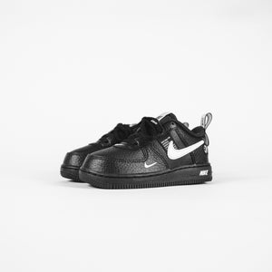 Nike Air Force White / Black 1 LV8 Utility GS Yout