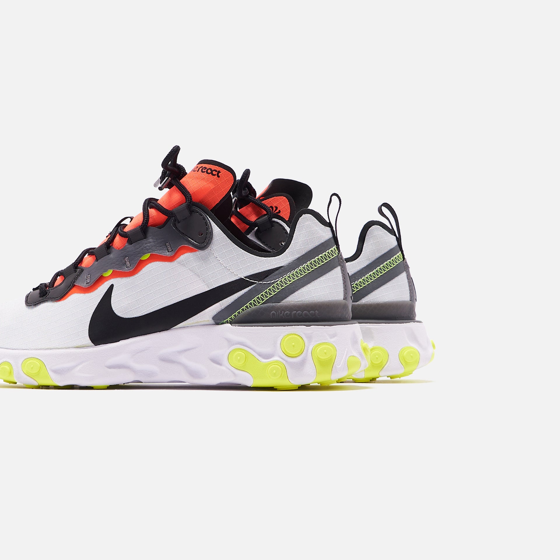 Nike React Element 55 SE - Pure Platinum / Black / Dark Grey / Bright Crimson